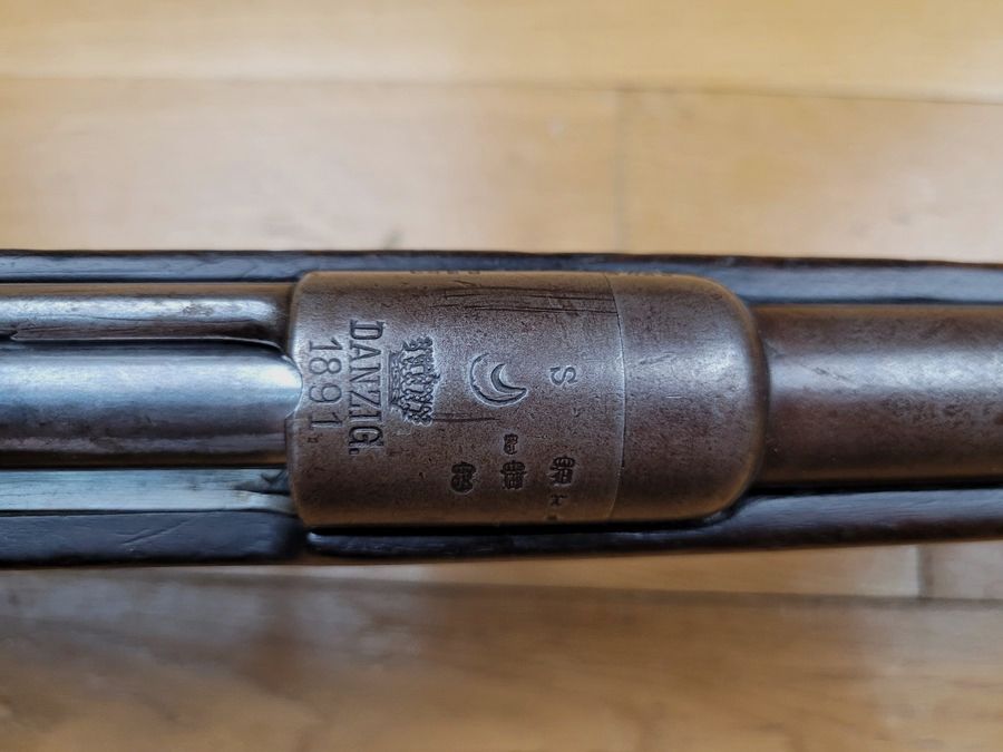 Sulfureczny i rzadki karabin Gewehr 1888 „Kommission” – Arsenal w Gdańsku 1891 – eksportowany do Turcji w latach 1915-1918 – Oryginalny kaliber 8×57 I „S” – Dobra mechanika – Piękny luf – TBE, zdjęcie 1 z 29