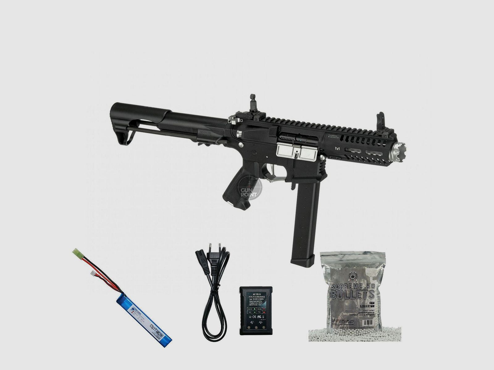 SET !!! Softair - Maschinenpistole - G & G ARP 9 0.5J Ice - ab 14, unter 0,5 Joule