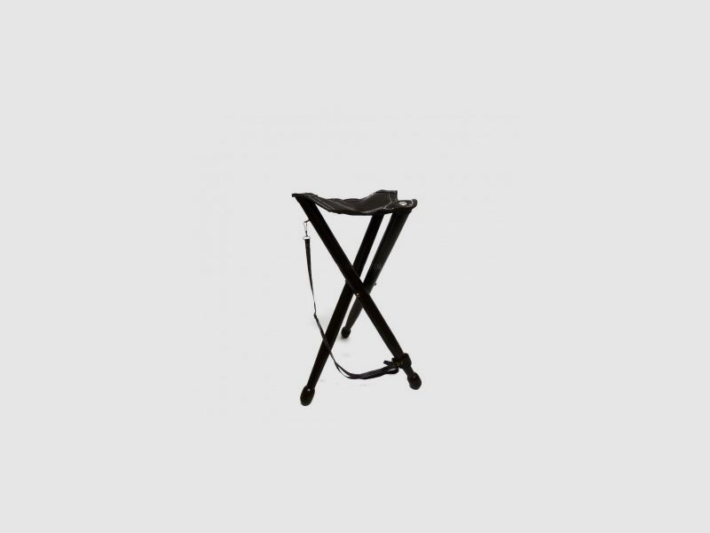 TREPIED BOIS EN CUIR MARRON, image 1 sur 2