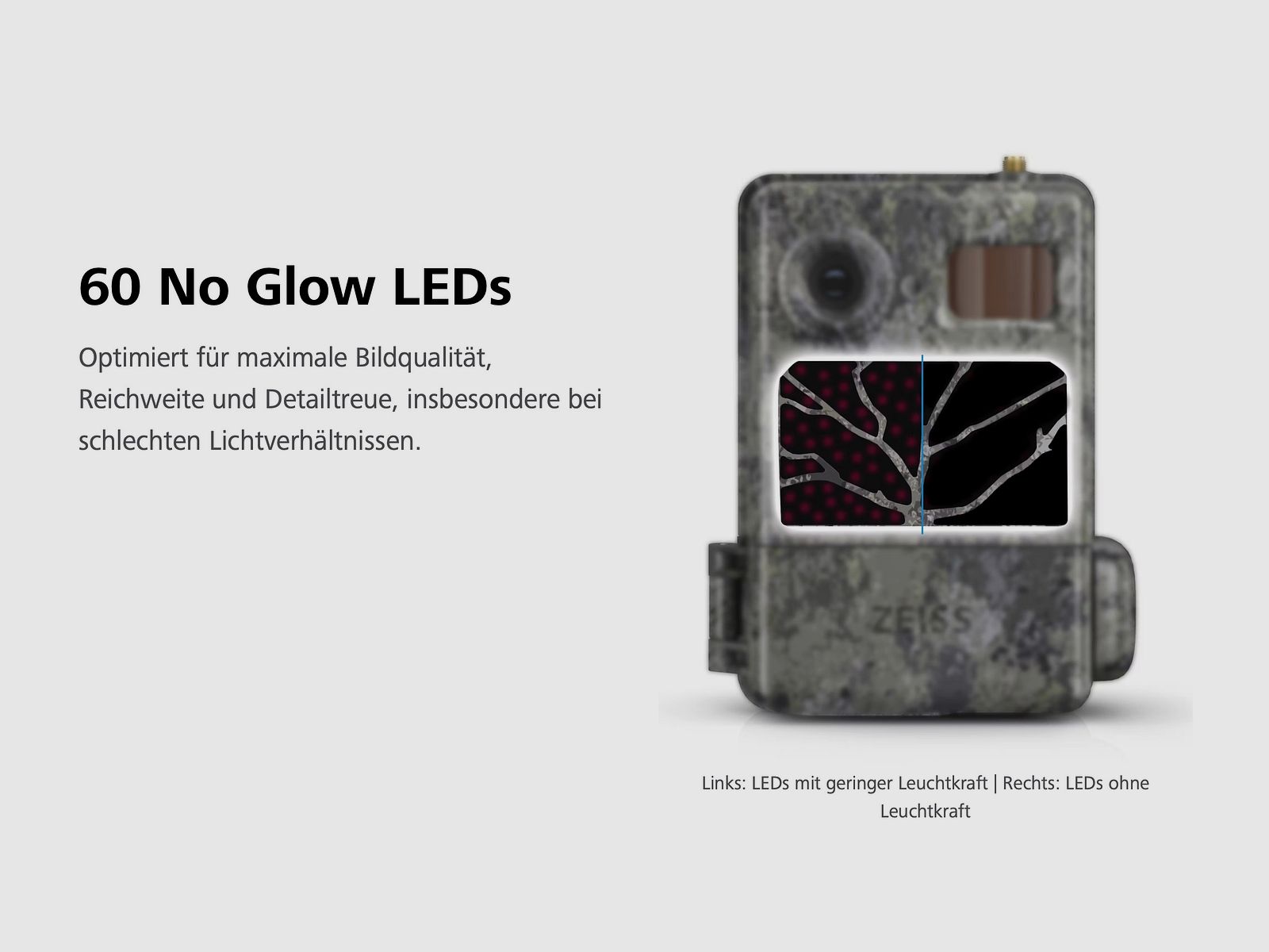 Cámara de caza ZEISS Secacam 3 con función de envío, campo de visión de 60 grados, alcance del flash de 25 m.