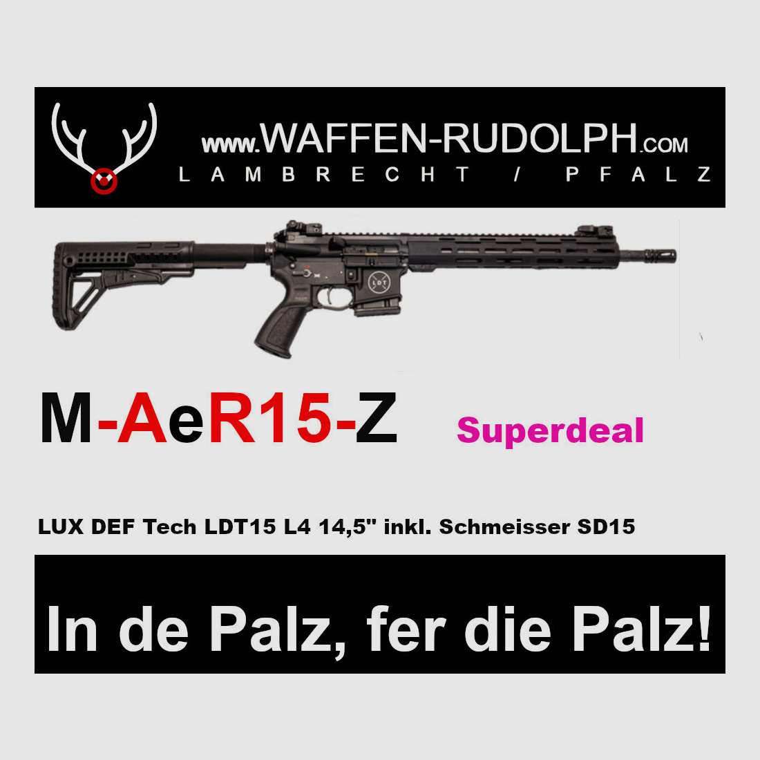 LDT15 L4 14,5" LL | Kal. 223 Rem halbautomatische Büchse 14,5" | Ihr zahlt den UVP des Herstellers und wir schenken Euch den Schalldämpfer!