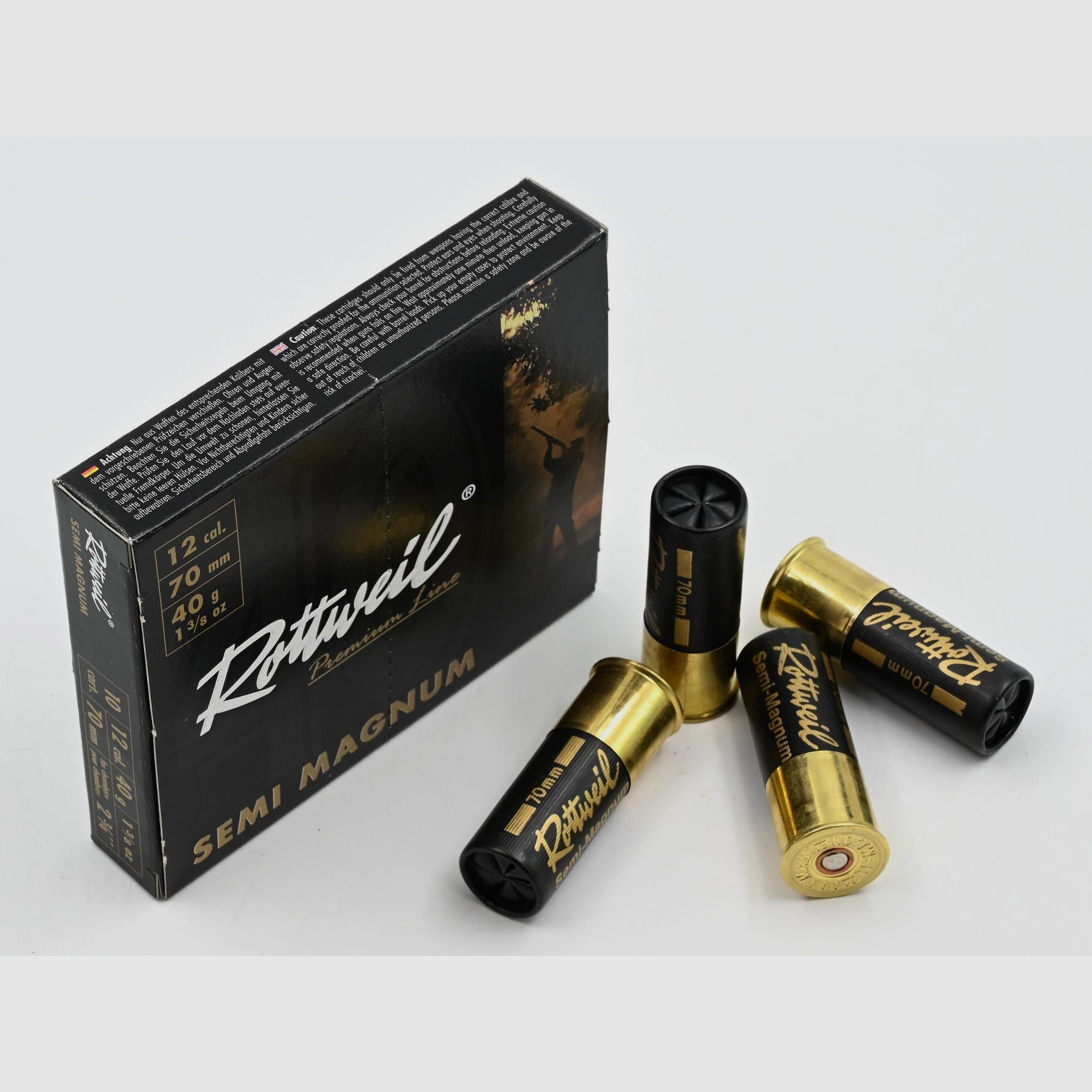 Rottweil 12/70 Semi Magnum, Schrot Nr. 2 / 3.7mm, 40 g, 10 Stk., Bild 1 von 2