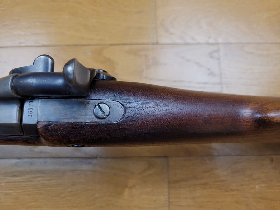 Uitzonderlijk Trapdoor Geweer Model 1884 – Springfield Arsenal – krachtig kaliber 45/70 – van maart 1887 voor het Amerikaanse leger – mythisch wapen van het Wilde Westen – museumstaat, afbeelding 24 van 30