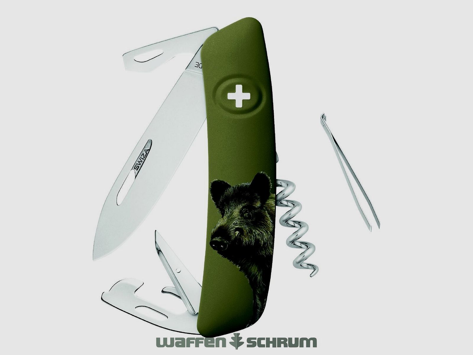 Cuchillo Plegable Swiza D05 Jabalí Bloqueo de Cuchilla Longitud de Cuchilla: 7,5 cm - Acero 440