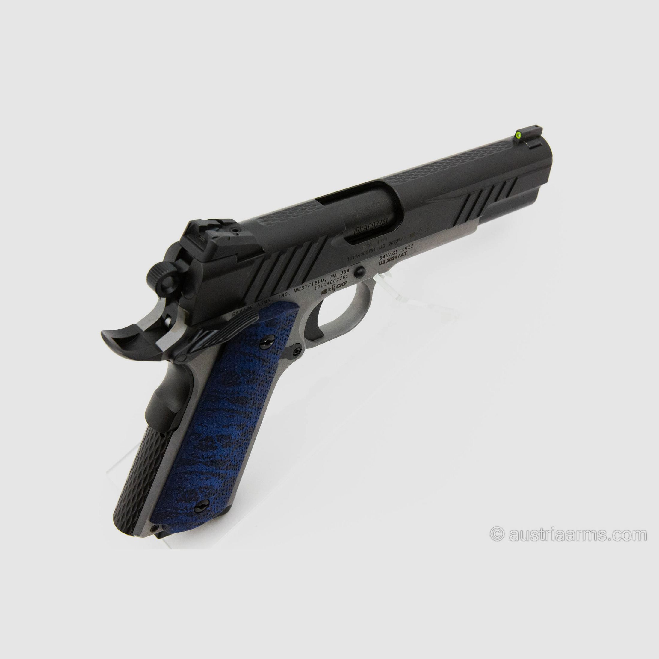 Savage Arms 1911 Govt Style Two Tone, .45 ACP, Custom Blue Tiger, Neuwaffe, Bild 3 von 5