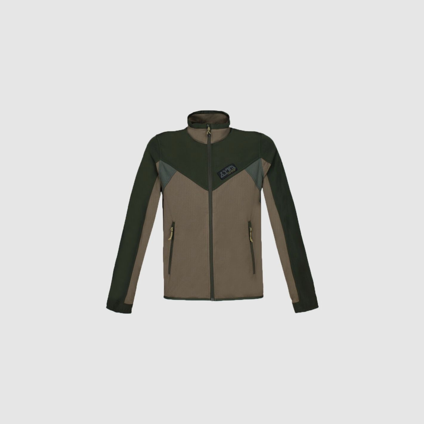Zotta Forest - Buzzard Herren Fleecejacke grün und beige