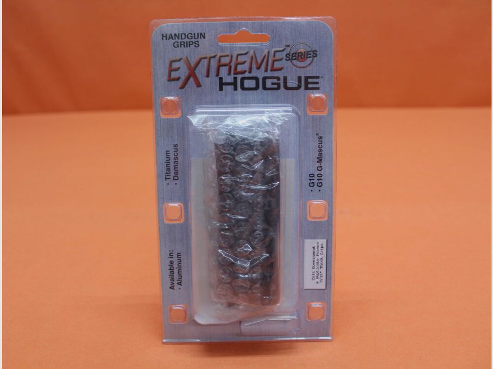 HOGUE Colt 1911: Griffschalen HOGUE (01407-BLKGRY) G10 (Laminat) G-Mascus Chain Link grau/schwarz
