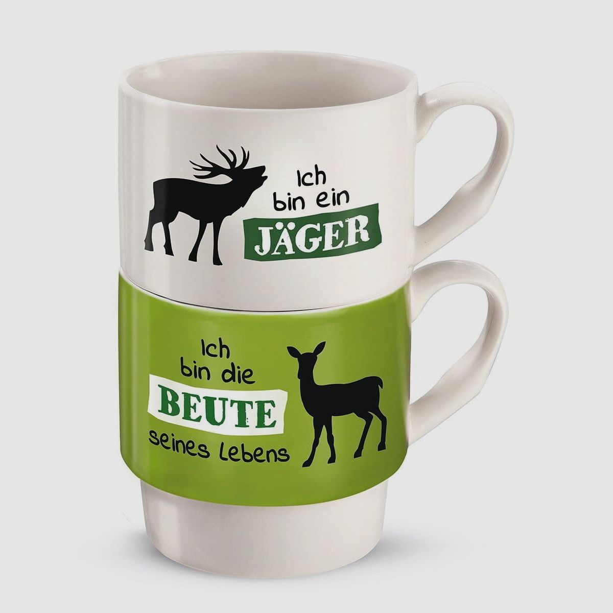 Ensemble de 2 tasses empilables en porcelaine Gilde