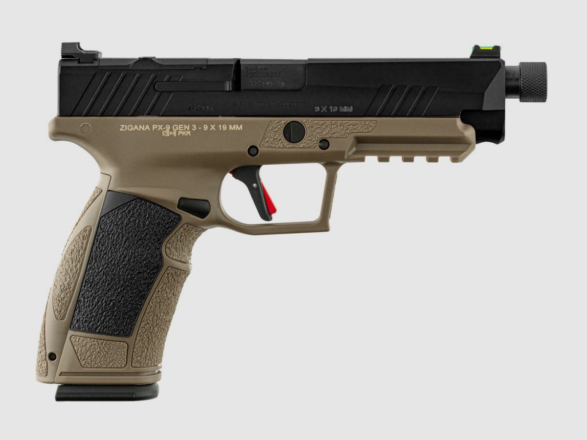 Pistolet Tisas PX-9 Tactical 9x19 bicolore canon fileté, image 1 sur 9