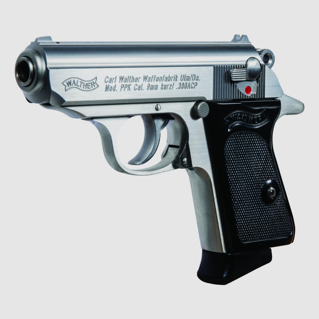 Walther PPK, 380 AUTO, 3.3", stainless, 6 Schuss