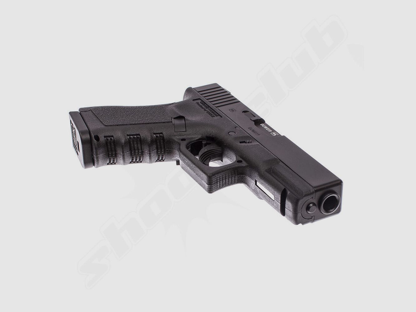 GLOCK	 Glock 19 CO2 Pistole 4,5 mm BB Kugelfang Set