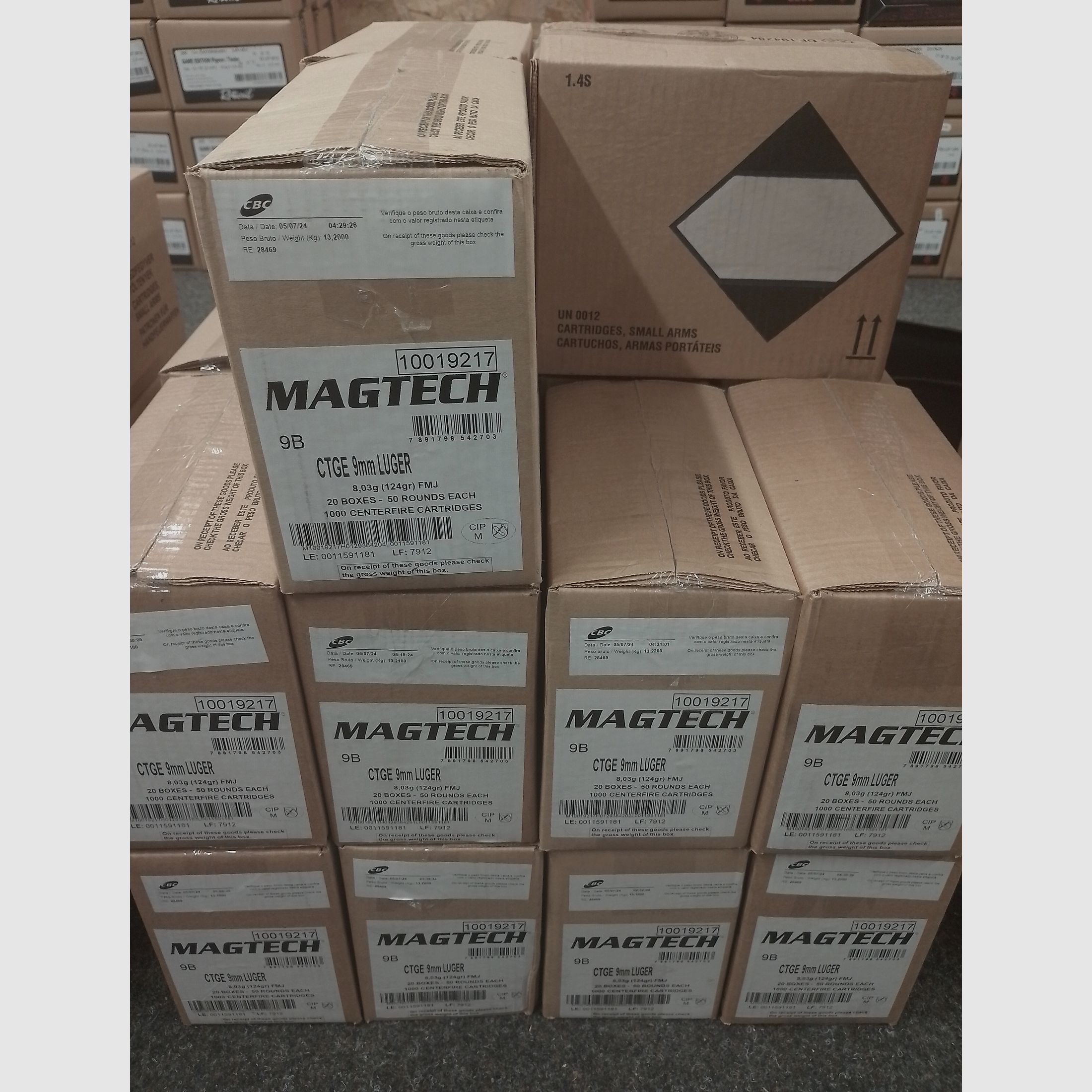Magtech 9mm Luger, 1000Stk.Packung 