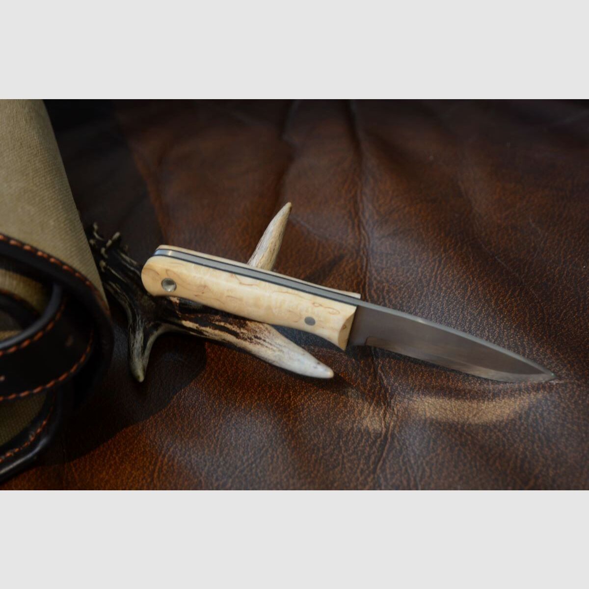 Alljagd jachtmes met esdoornhandvat, afbeelding 3 van 4