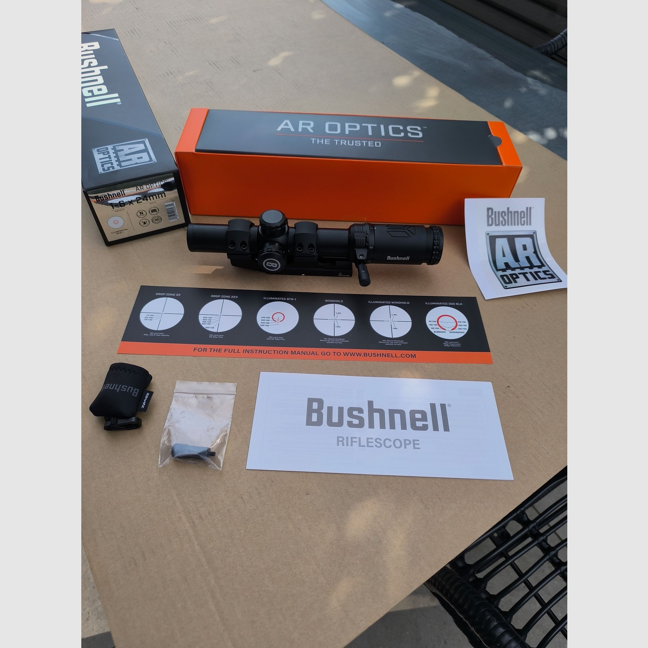 Bushnell AR Optic 1-6X24 BTR-1 LPVO  IPSC 3 Gun Drückjagdglas