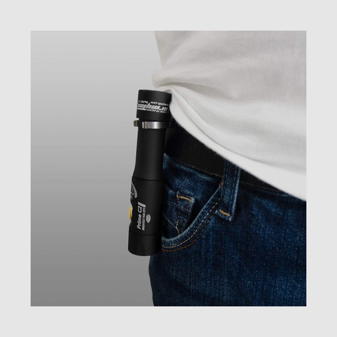 ArmyTek Prime C2 Magnet USB Witte LED Zaklamp met Broekclip, afbeelding 6 van 7