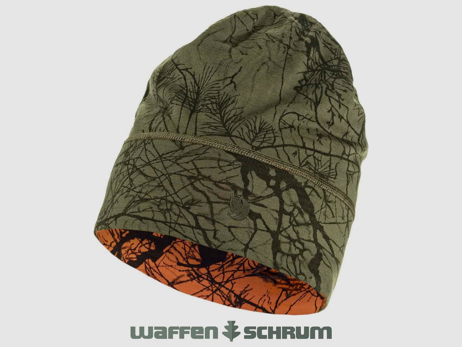 Fjällräven Beanie Lappland Green Camo - Orange Multi