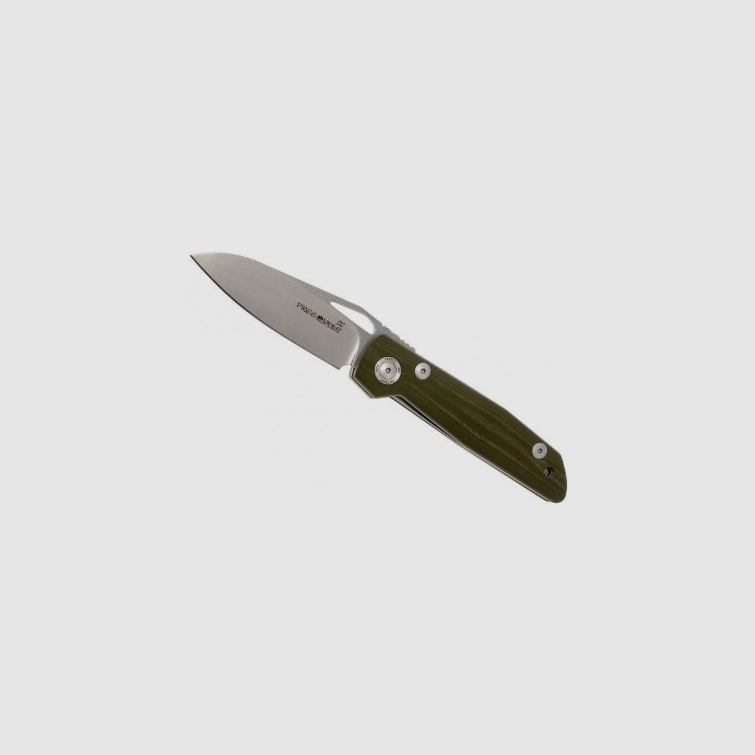 Viper Free D2 Stonewashed, grün G10 Griffschalen