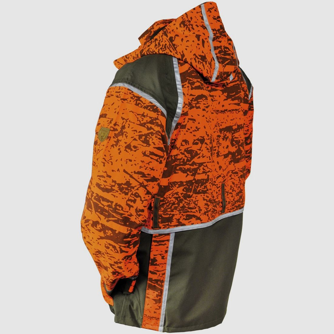 Chaqueta de guía de perros - caza en batida - naranja/camuflaje