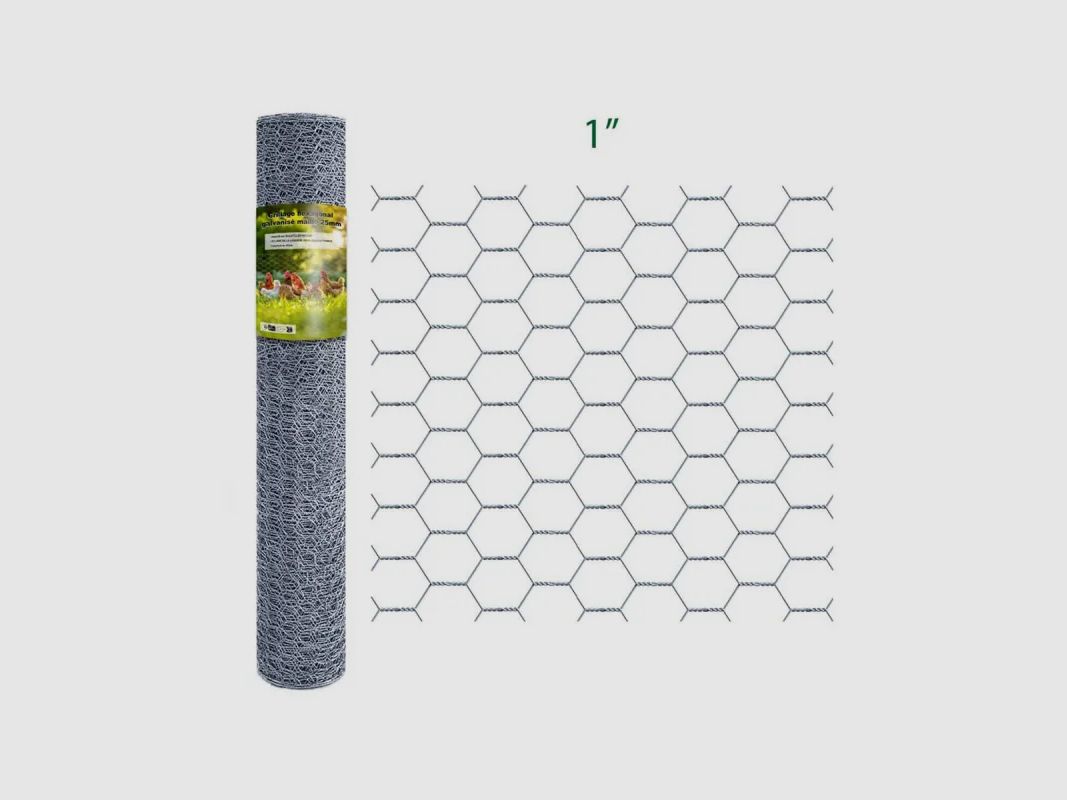 Verzinkter Sechseckzaun Maschenweite 25 mm - Höhe 0,50 m - Rolle von 25 m, Bild 1 von 4