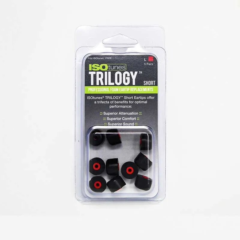 ISOtunes - Trilogy Ear Tips - Replacement Foam Ear Tips - 5 pairs (IT-63) - Short/L, image 2 of 2
