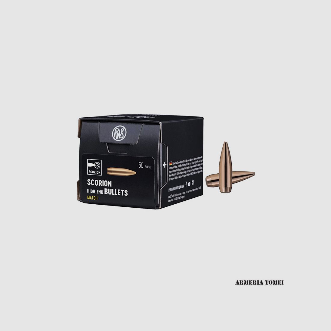 WIEDERLADUNGSGESCHOSSE – RWS – SCORION 8,6mm | .338 16,2g | 250gr MATCH (50Stück)