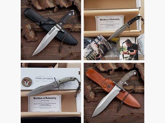 POHL FORCE Movieknives MK-8 & MK-9 CNC-Tec Edition 073/300 Original NEU Unbenutzt Sammlung Sylvester Stallone Last Blood