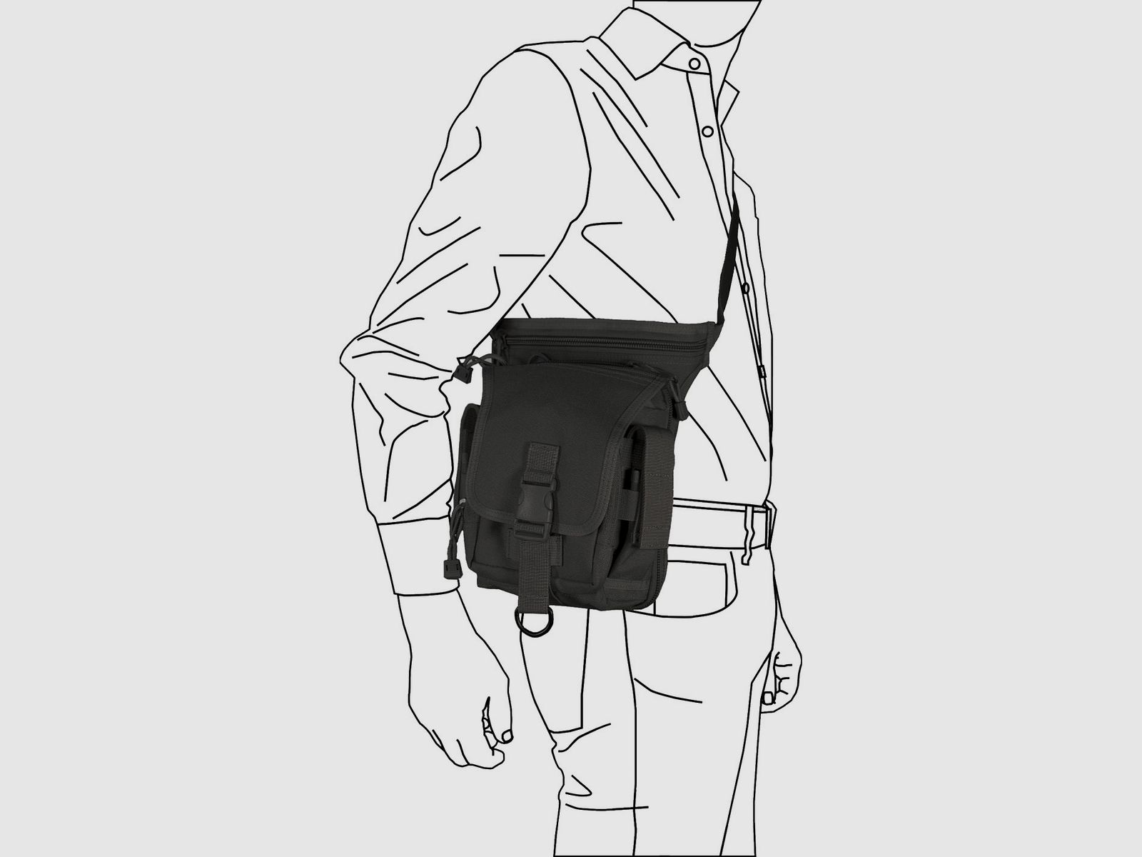 Borsa Vega 2B35 Cargo Bag City Multitasche aus Cordura, Bild 5 von 6