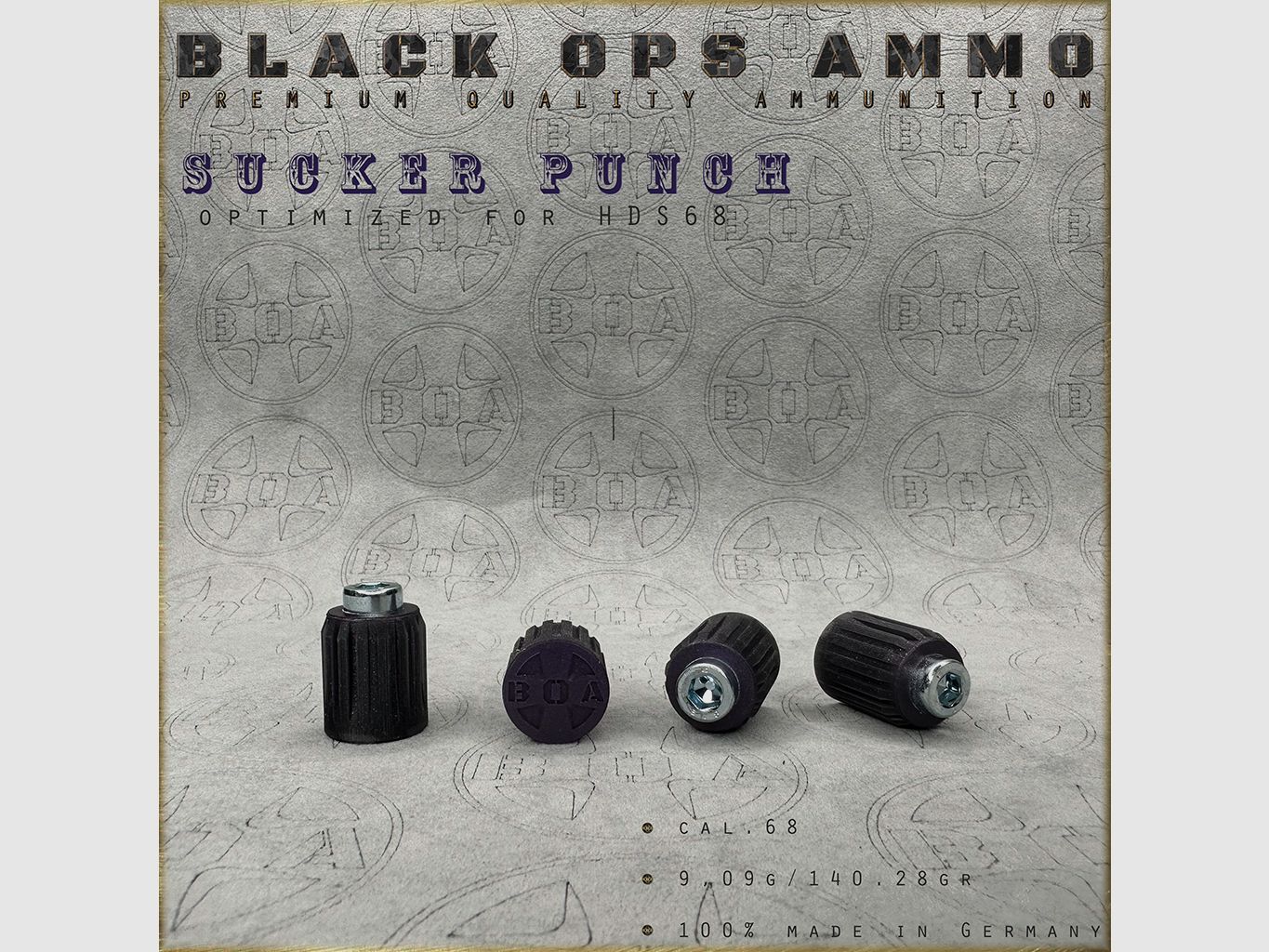 8x Sucker Punch Heavy Duty BLACK OPS AMMO Umarex TS HDS 68 s cal.68 Munition HDS68 TS68