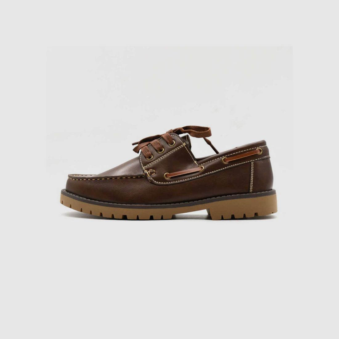 Chaussures bateau marron semelle crantée 40-46 synthétique, image 9 sur 11