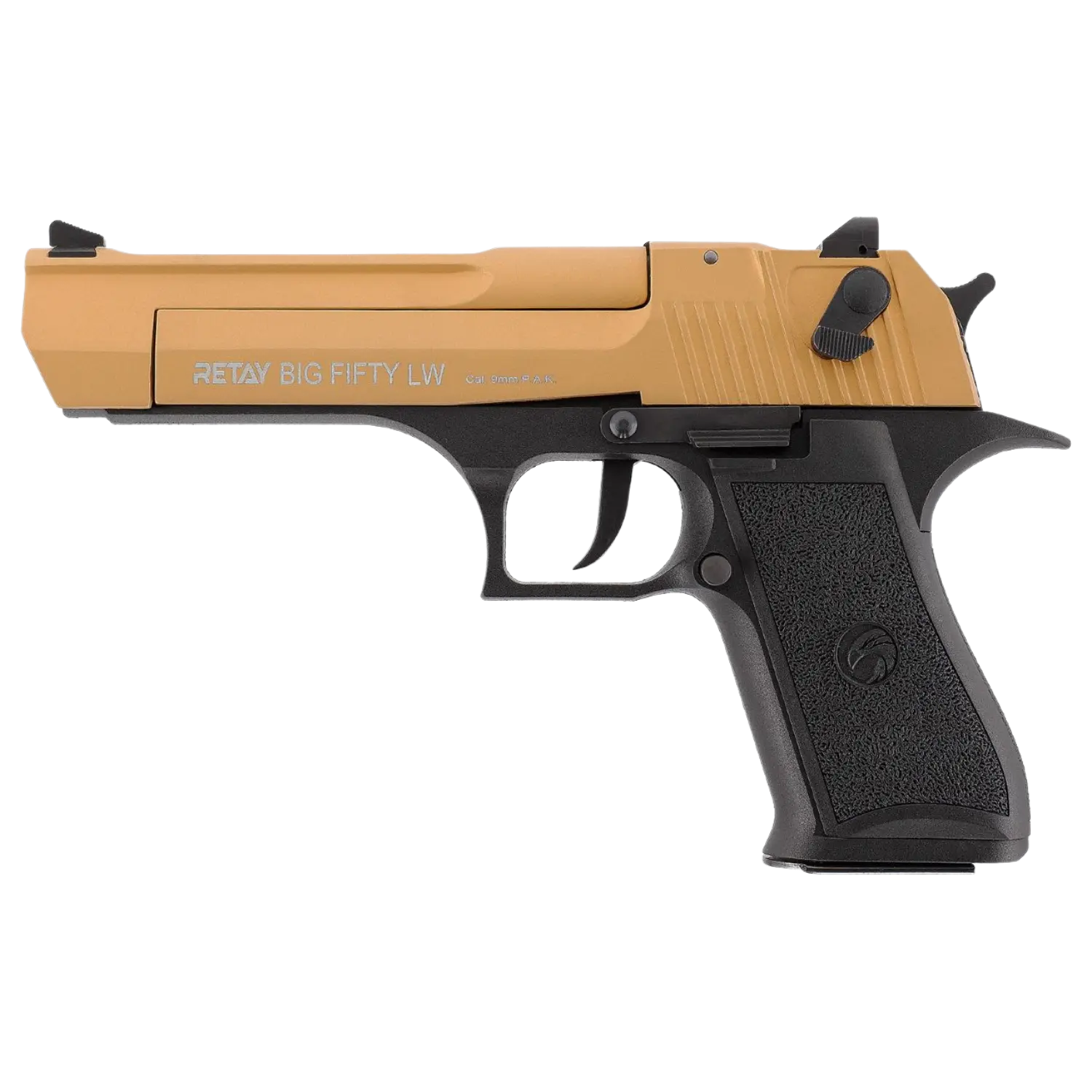 Retay Big Fifty LW GLD-BLK 9mm P.A.K., immagine 2 di 2