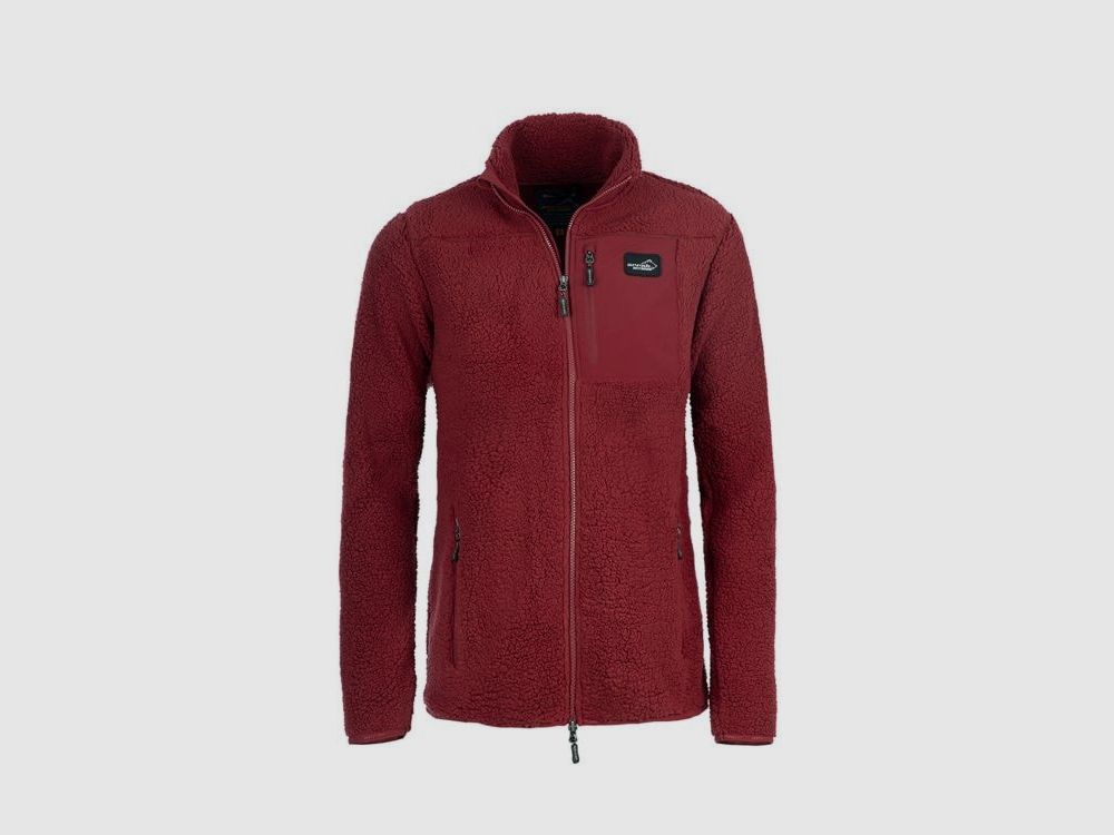 Arrak Sherpa Fleecejacke Damen Dunkelrot - L