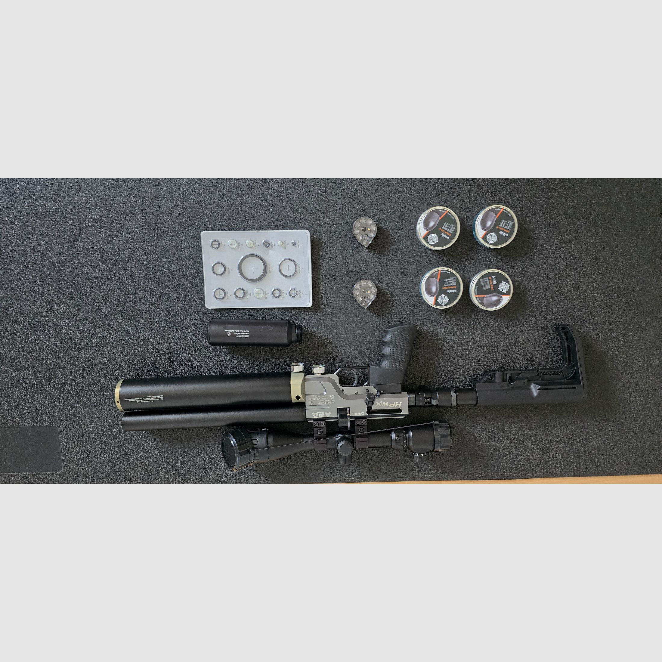 Verkaufe AEA HP Max MK1 9mm + FX Zielfernrohr + umfangreiches Zubehör – Top Zustand!