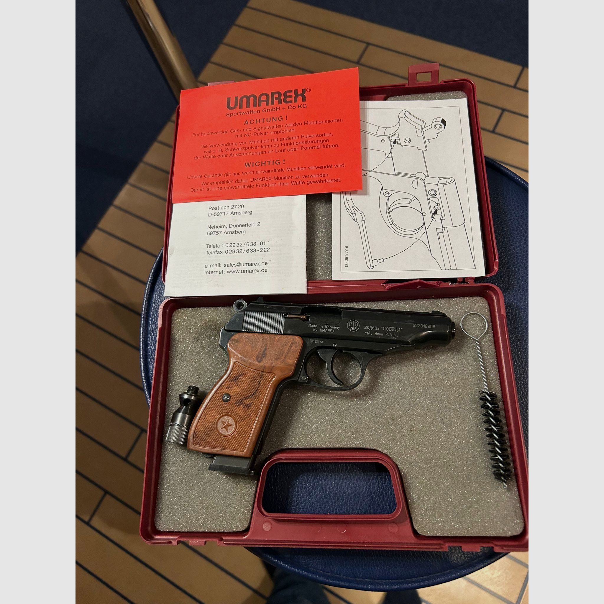 Schreckschusspistool Umarex Walther PP Reck Pobeda 9 mm