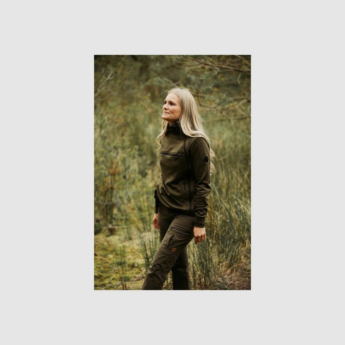 Northern Hunting Damen Fleecehoody Saga Grün