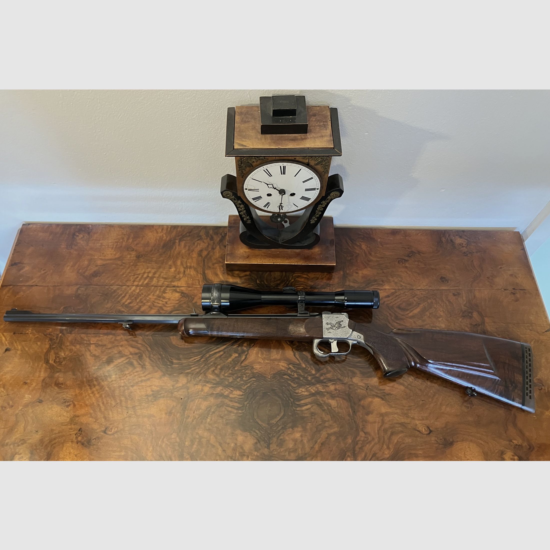 Blocco fucile Heeren 7x75 SEvH con cannocchiale Zeiss e matrici