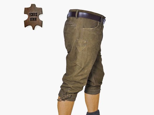 Hubertus Jagdbekleidung Leder Kniebundhose 58 Oliv