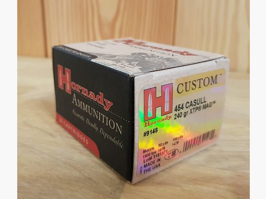 HORNADY MUNITION KAL. 454 CASULL XTP 240 GR.