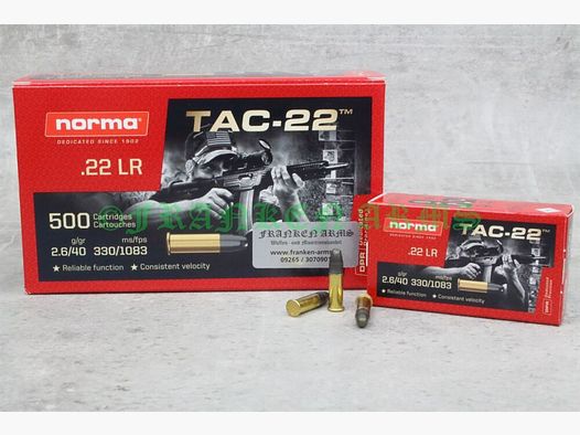 Norma TAC-22 40gr. 2,6g 50pièces
