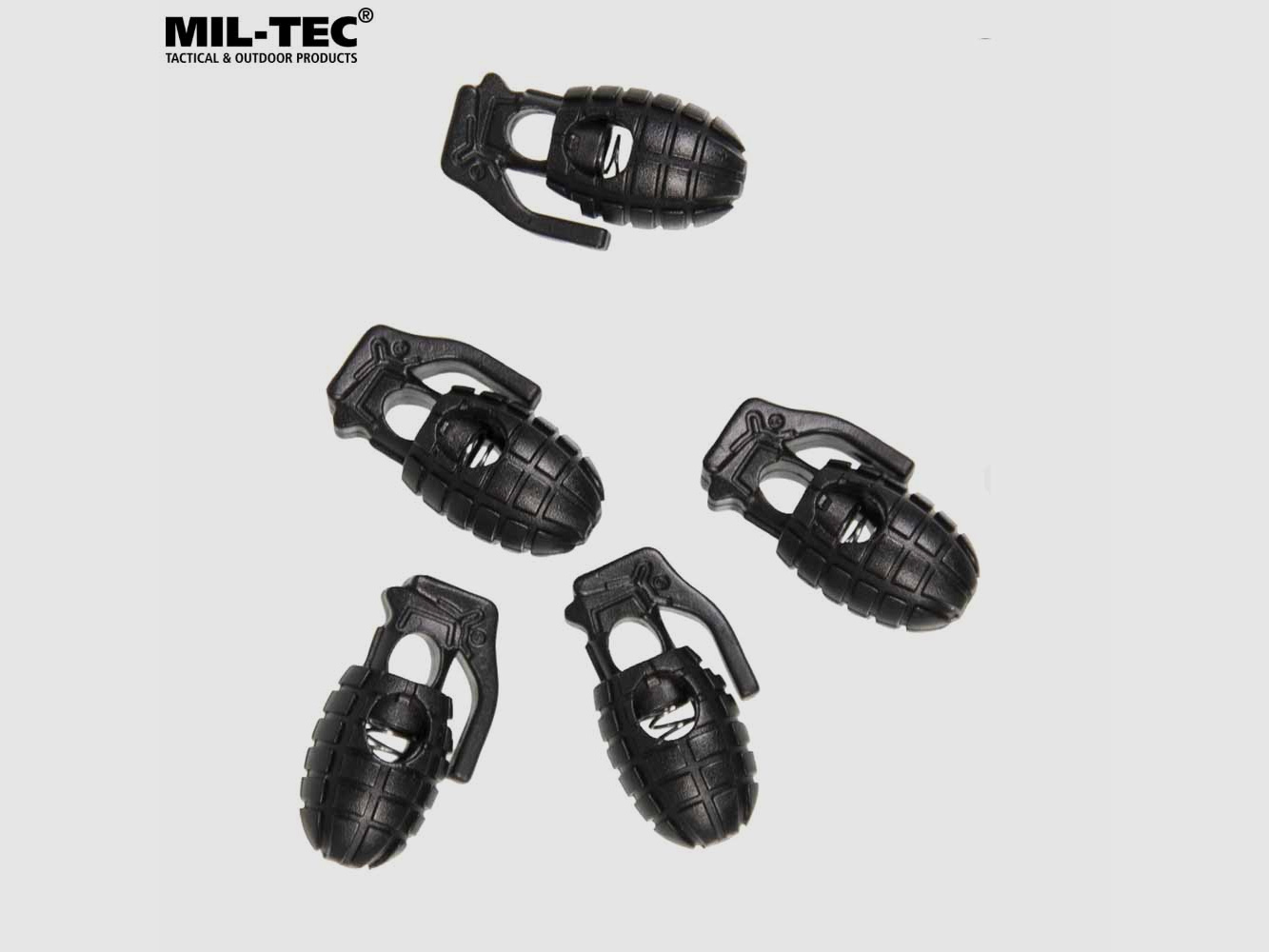 MIL-TEC CORD LOCK PINEAPPLE BLACK 10pcs