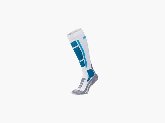 Bergans AllMountain Ski Merino Wollsocken Arctic White/Aqua Lagoon 35-37