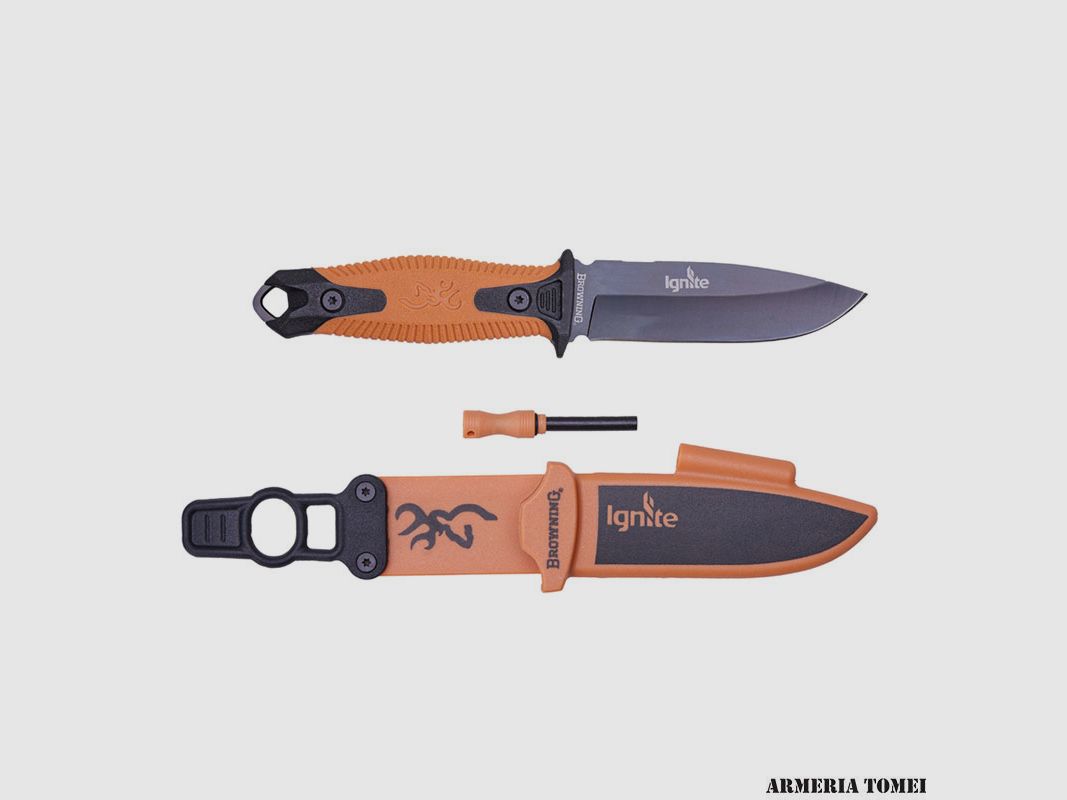 MESSER – BROWNING – IGNITE FEST BLACK/ORANGE 10CM, Bild 1 von 3