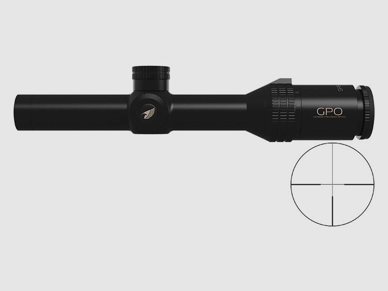 BATTUE-ZIELFERNROHR GPO SPECTRA 1-6X24 MIT BELEUCHTETEM G4A FIBERGLAS