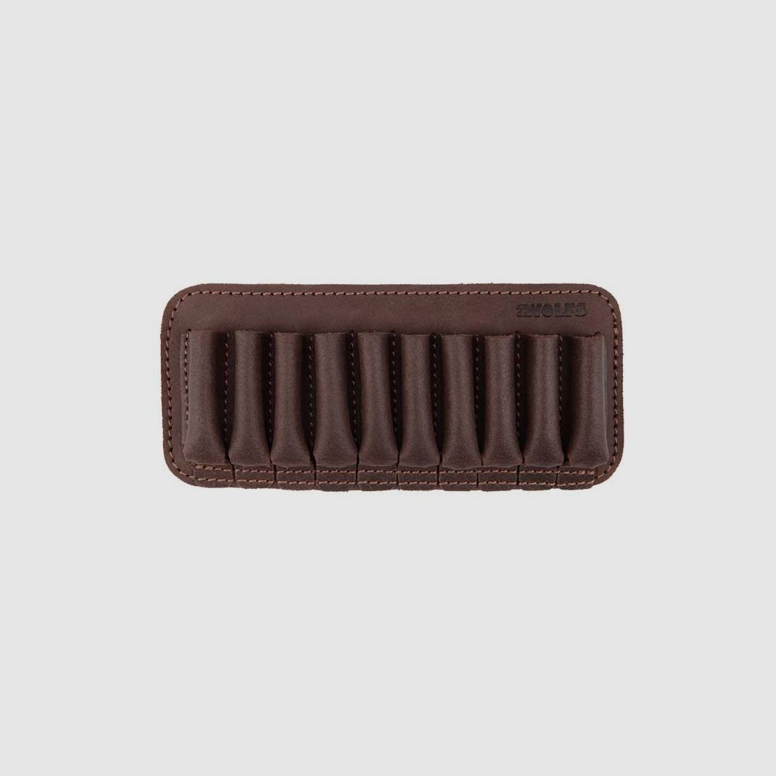 2Wolfs – Leather pouch for 10 rifle cartridges – Goose – brown, image 2 of 3