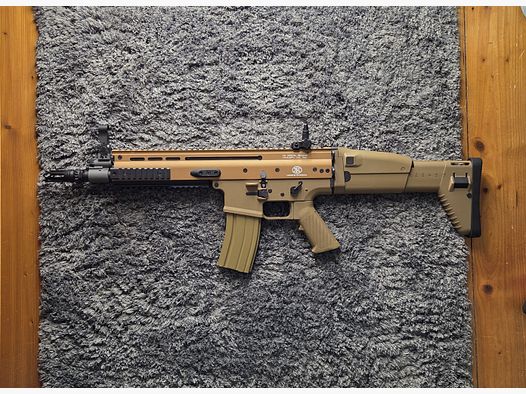Begadi Mk16  Sport / Scar-L in Tan mit PRO FNS CNC Alu Rotary Hop Up Upgrade