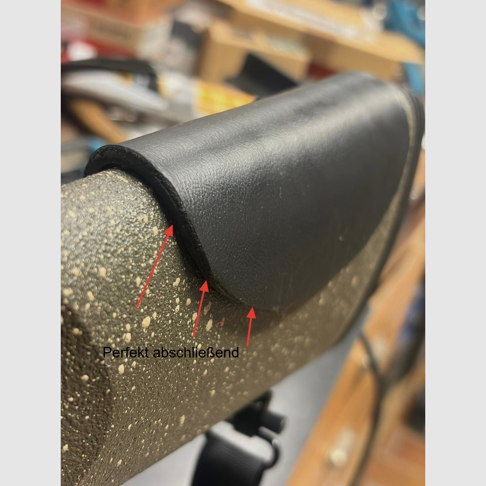 *ANGEBOT* Schaft-Erhöhung verstellbar | KYDEX + echtes Rindsleder | individuell formbar | passt für alle Schäfte! Blaser, Sauer, Mauser, Heym, Merkel, Bergara u.v.m.