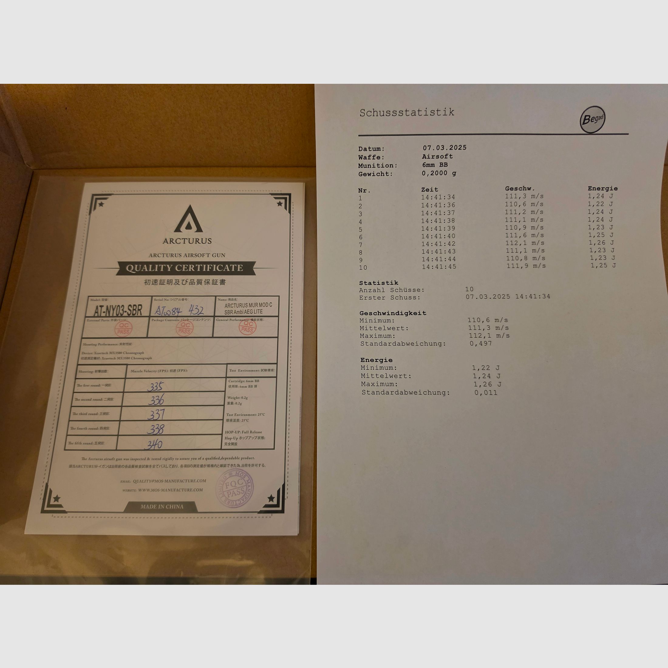 Arcturus MUR MOD C „SBR“ Begadi Upgrade S-AEG w tym akcesoria i gwarancja