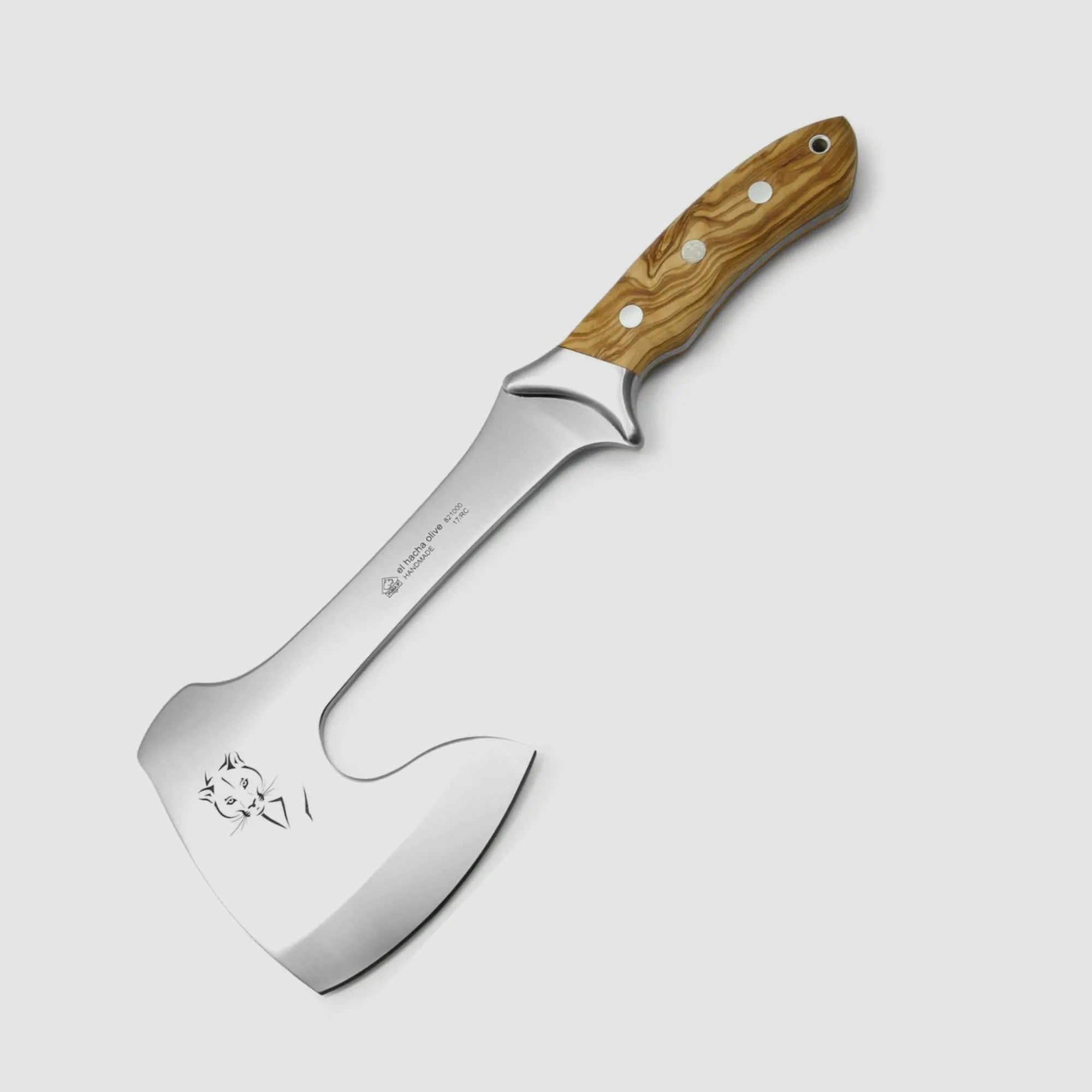 PUMA IP l'ascia oliva, con testa di puma incisa al laser