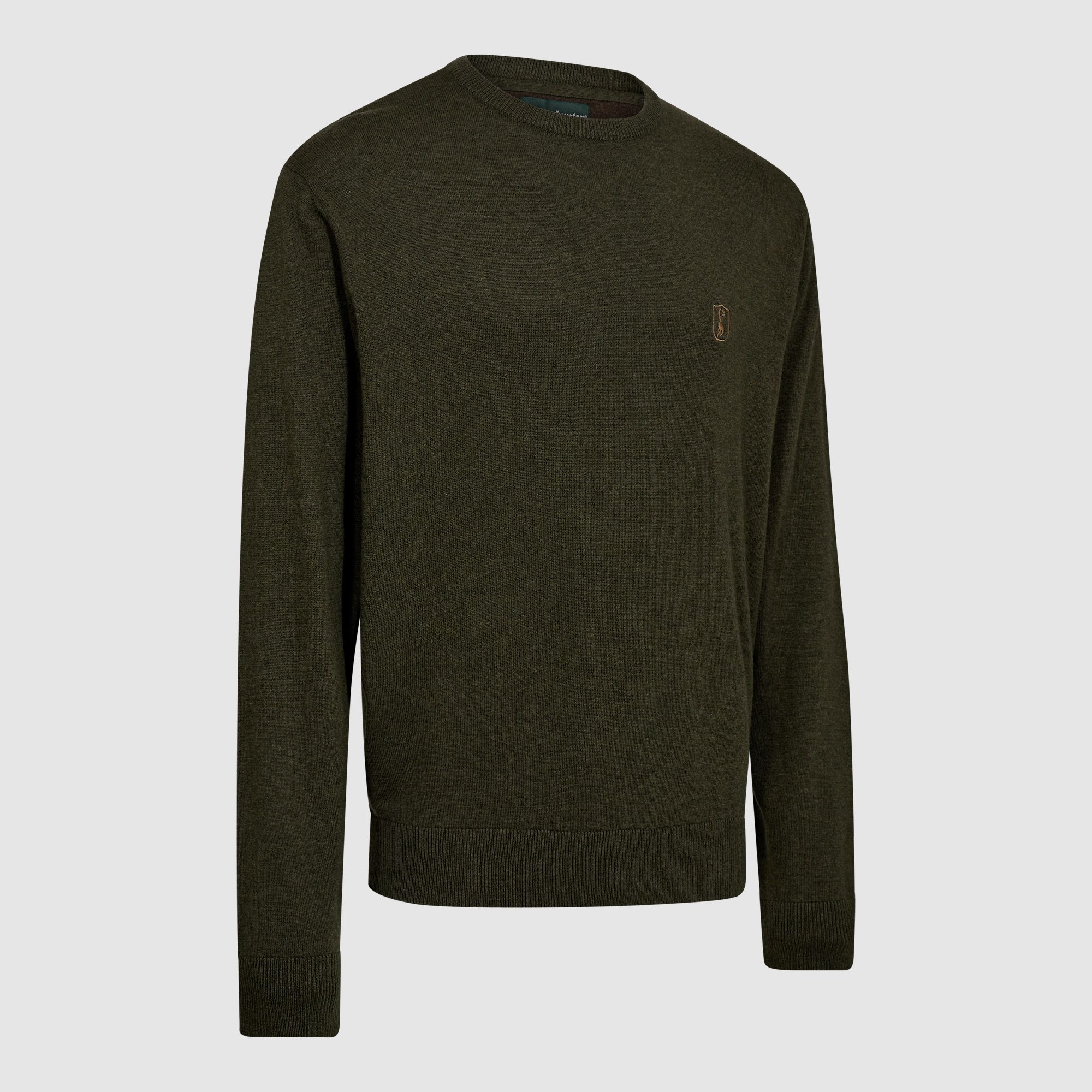 Deerhunter Harrington Strickpullover mit Rundhalsausschnitt Herren Forest Ember Melange 4XL