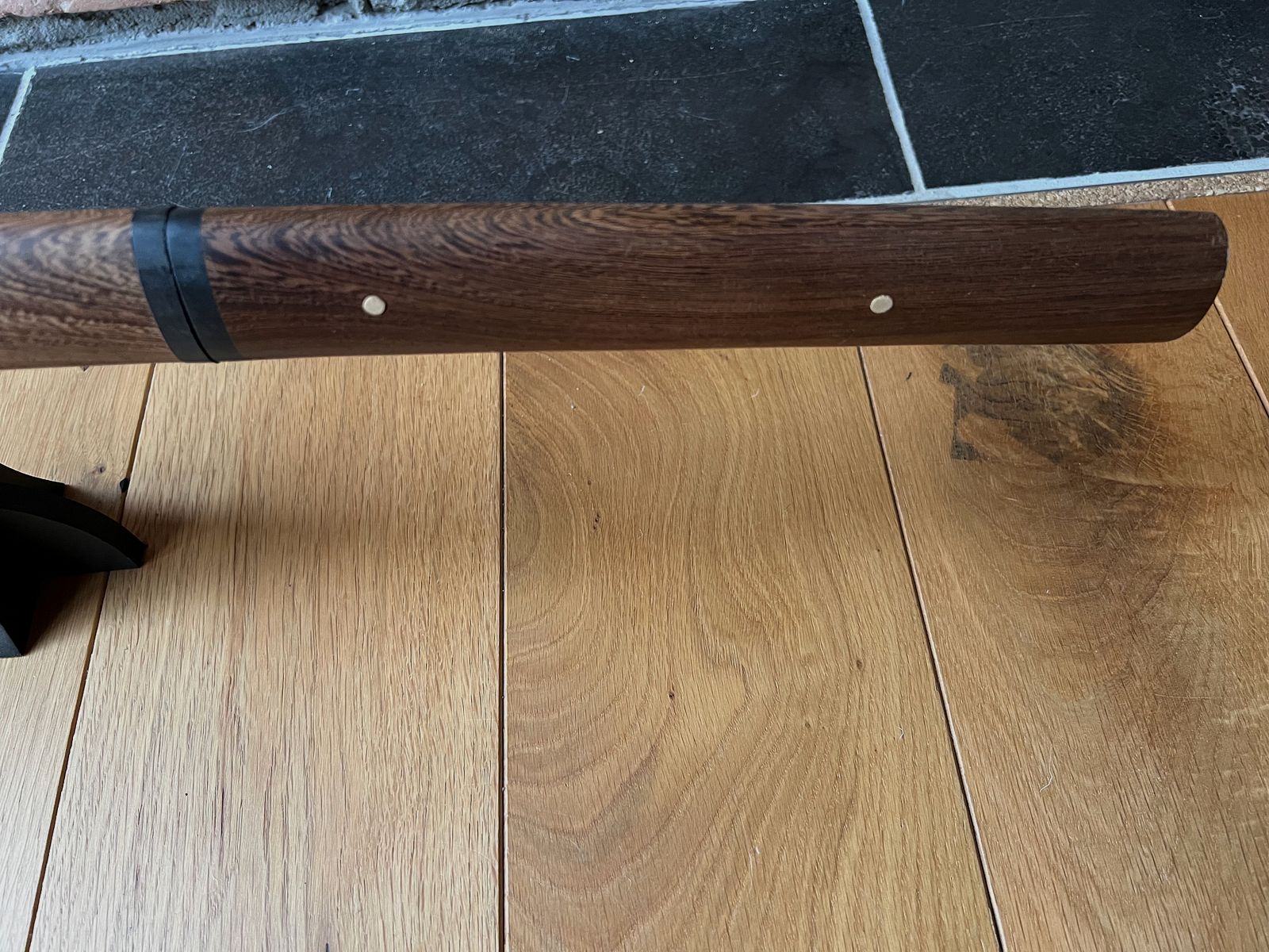 Katana with wooden sheath and wooden handle