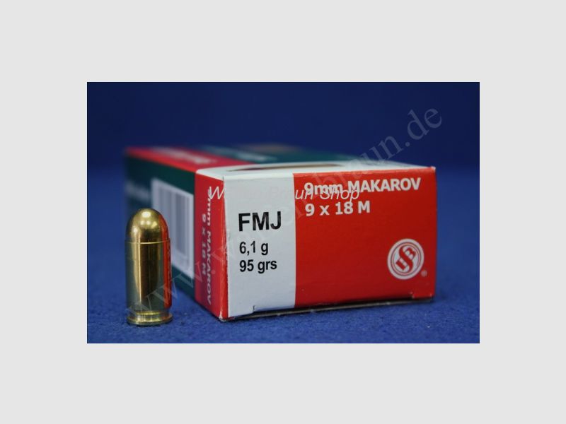 S+B 9mm Mak. FMJ 95grs. 50St